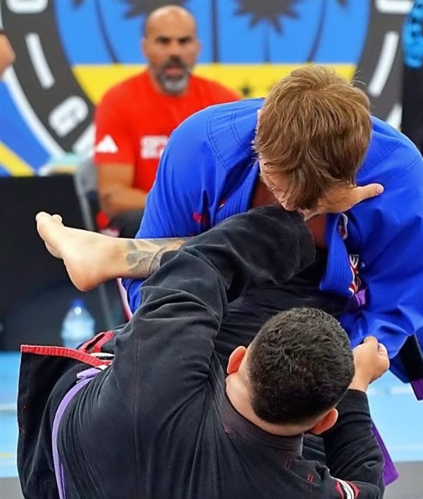 Jay Gregory competing in a BJJ match